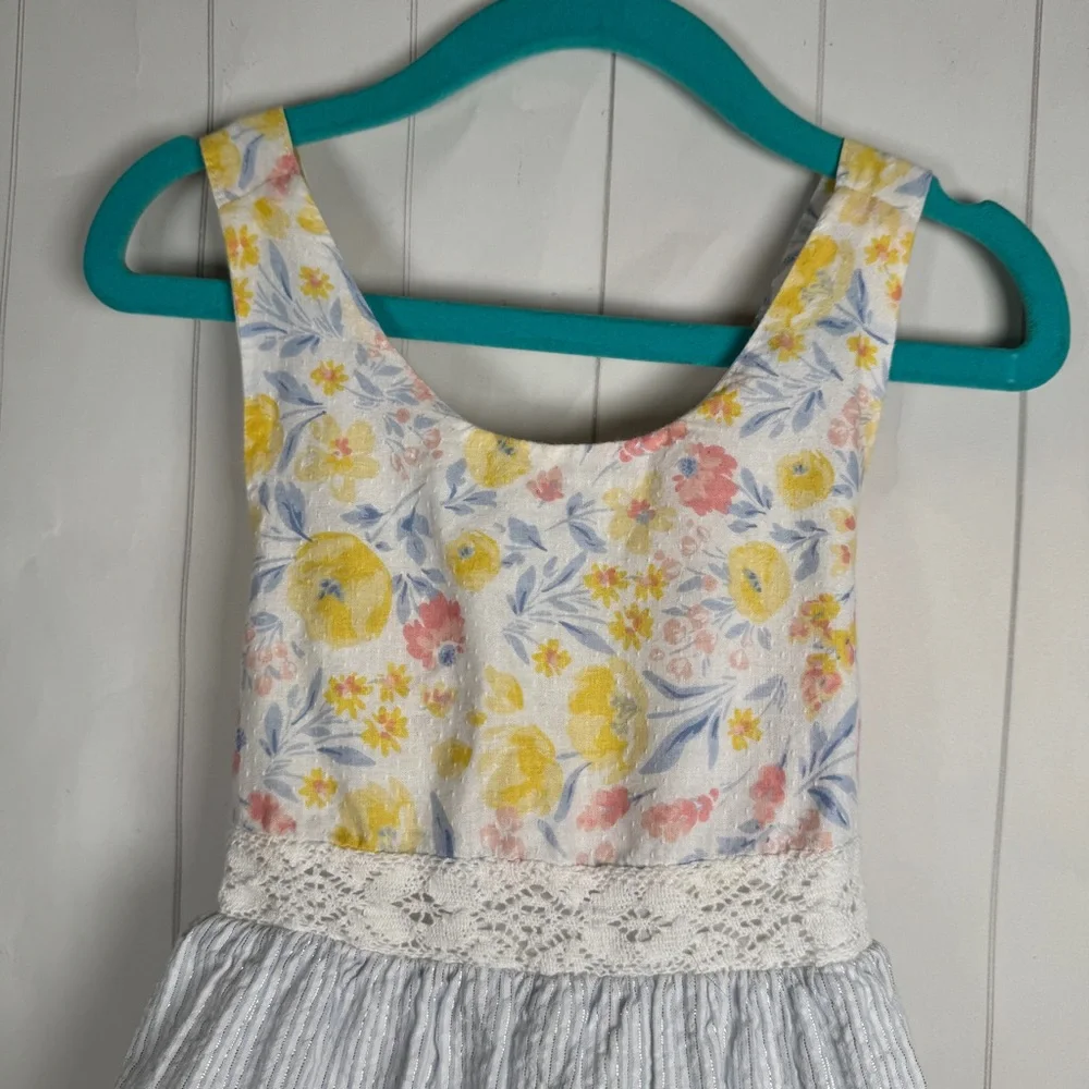 Tommy Bahama Girls‎ 4T 100% Cotton Floral Print Tank Dress Easter Spring Church